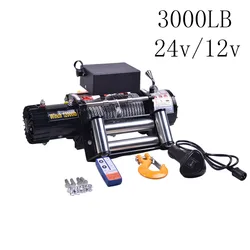 Guincho elétrico com corda sintética para veículos, até 10 kg, 24v, 12v, com controle sem fio, para atv, suv, barco, caminhão, reboque, recuperação, off road