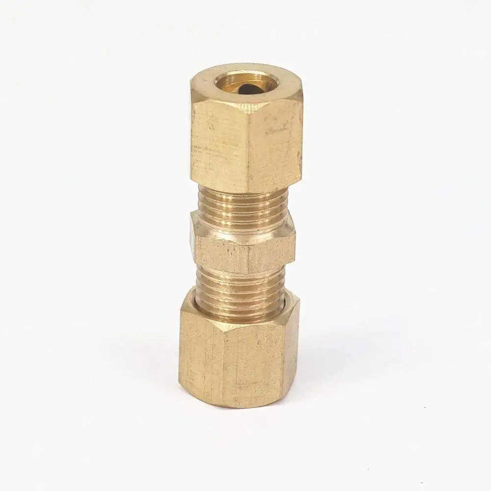 3/16" OD Brass Compression Fitting Straight Union Connector Automobile brake hose fittings 3/16" nozzle