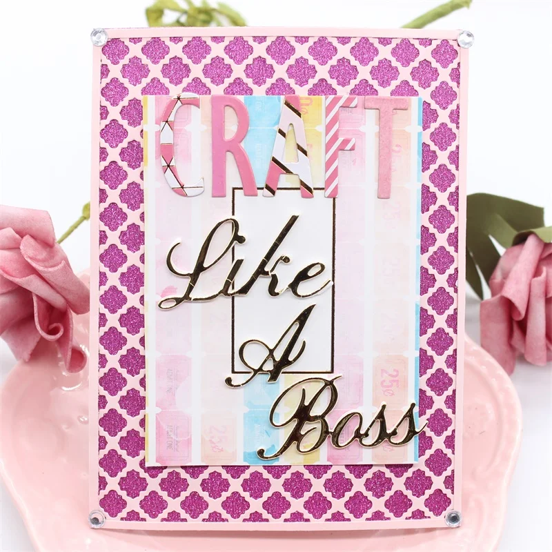 

ZFPARTY Like A Boss Metal Cutting Dies Stencils for DIY Scrapbooking/photo album Decorative Embossing DIY Paper Cards