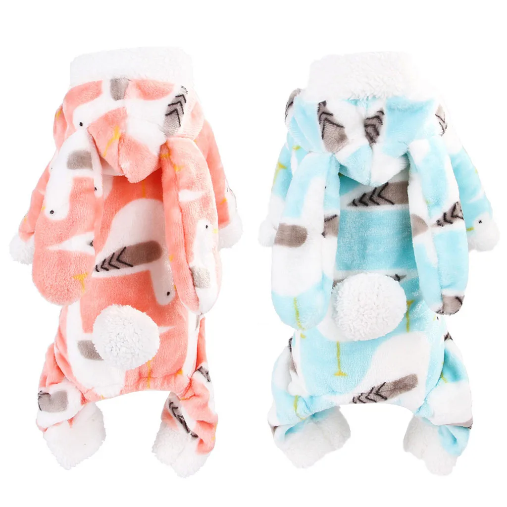 

Stripe Rabbit Ears pet Jumpsuits for small medium large dog Christmas Cartoon chihuahua puppy clothes roupa para cachorro Drop
