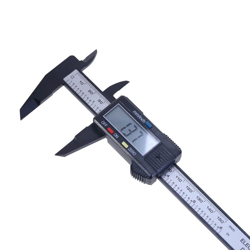 Vernier Caliper 150mm 6" Measuring Tool LCD Digital Electronic Carbon Fiber Gaug 