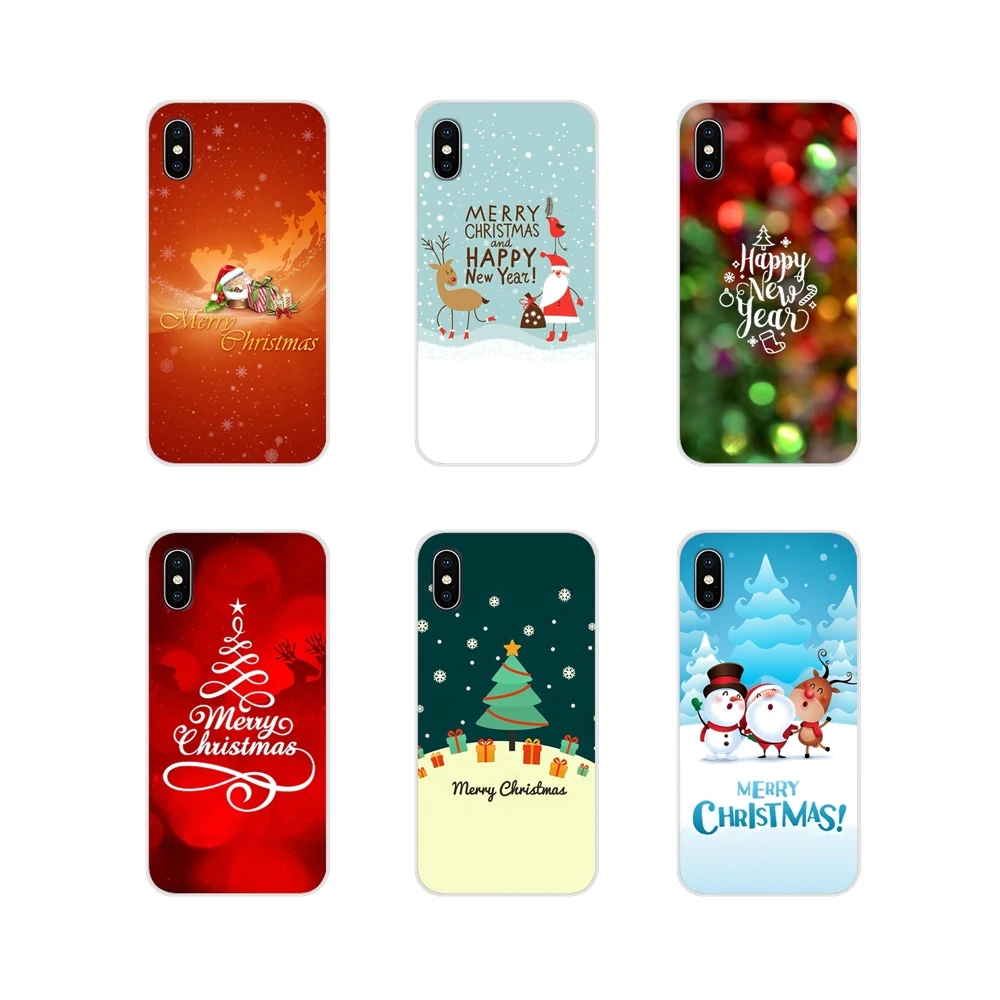 TPU Transparent Skin Case For Samsung Galaxy A3 A5 A7 A9 A8 Star A6 Plus 2018 2015 2016 2017 merry christmas gift happy new year | Мобильные