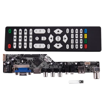 

V56 Universal LCD TV Controller Driver Board TV/PC/VGA/HDMI/USB Interface USB Play Multi-Media Interface