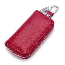 Полностью зернистый Кожаный Автомобильный ключ для мужчин многофункциональный простой талии висячая крутая Женская экспортная сумка для ключей кошелек