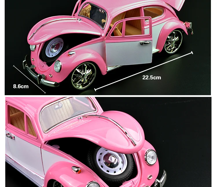 Высокая имитация Ретро Классический Volkswagen Beetle 1:18 сплав модели автомобилей металлические diecasts четыре открытые двери игрушка для детей мини автомобиль