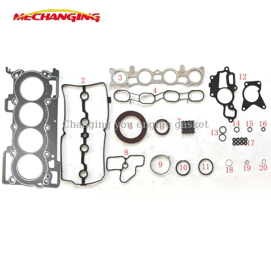 For NISSAN QASHQAI / QASHQAI XTRAIL (T31) HEAD GASKET SET MR20DE MR2O