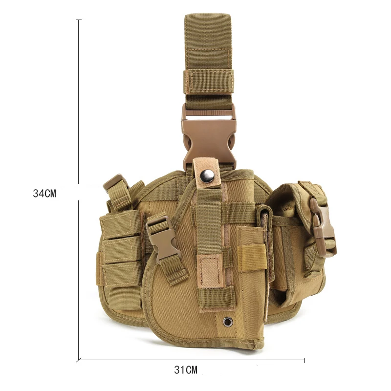 Tactical Hunting Holsters Pouches Camouflage Nylon Universal Pistol Gun Case Military Army Glock Gun Thigh Leg Holster
