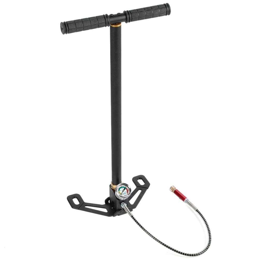 High Pressure 06000psi Hand Tire Pump Tungsten Steel 3 Stage Hand