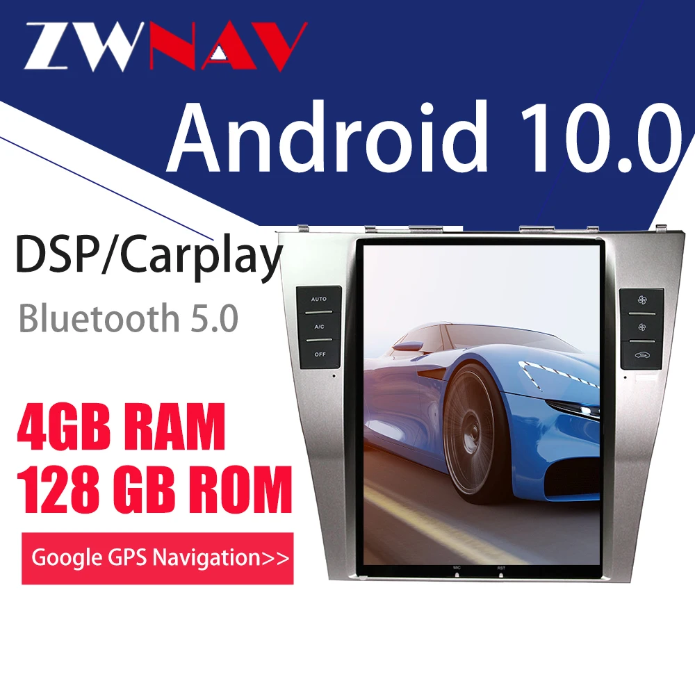 

Tesla Vertical Screen For 2007 2008 2009 2010 2011 Toyota Camry 4G128G Android 10 Car Multimedia Player GPS Audio Radio Recorder