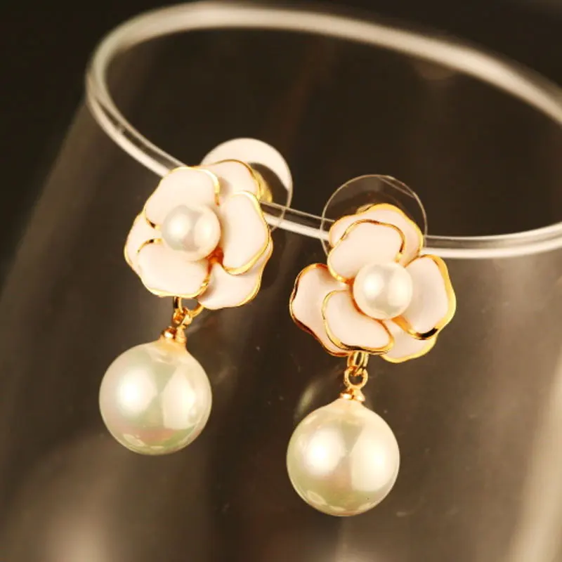 Новые трендовые жемчужные 5 сережек для женщин, Роскошные жемчужные сережки с бантом, ювелирные изделия в подарок