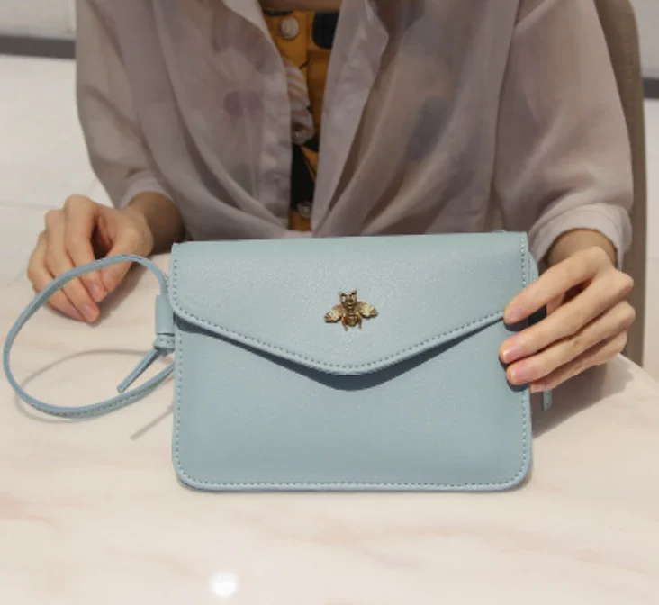 Bolsos de mano y versátiles para bandoleras diagonales de un hombro abeja de miel, cuadrados carteras de Superficie suave|Monederos| - AliExpress