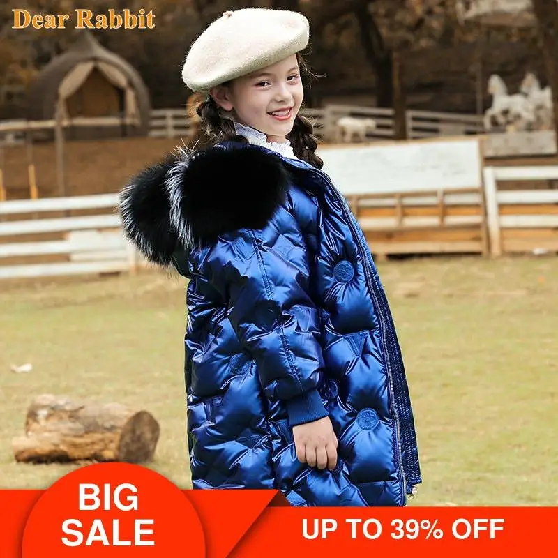 

2020 New Fashion Children's Winter Down Jacket for girl Coat Thicken snowsuit Kids clothes waterproof boy parka real Fur 5-14Yrs
