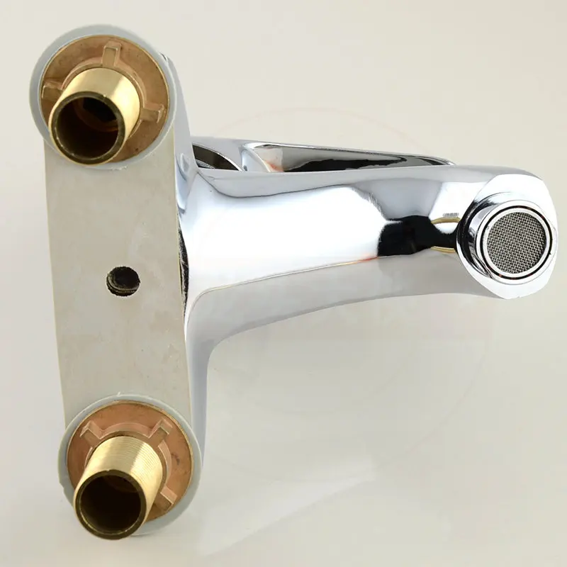 

Copper Switch Tap Two Handlers And Two Holes Double-Sided Basin Hot And Cold Water Wash Basin Kitchen Sink Dragon Double Control