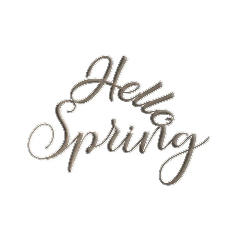 

Naifumodo Word Dies Hello Spring Metal Cutting Dies New 2019 for Card Making Scrapbooking Cuts Decor Stencil Craft Dies
