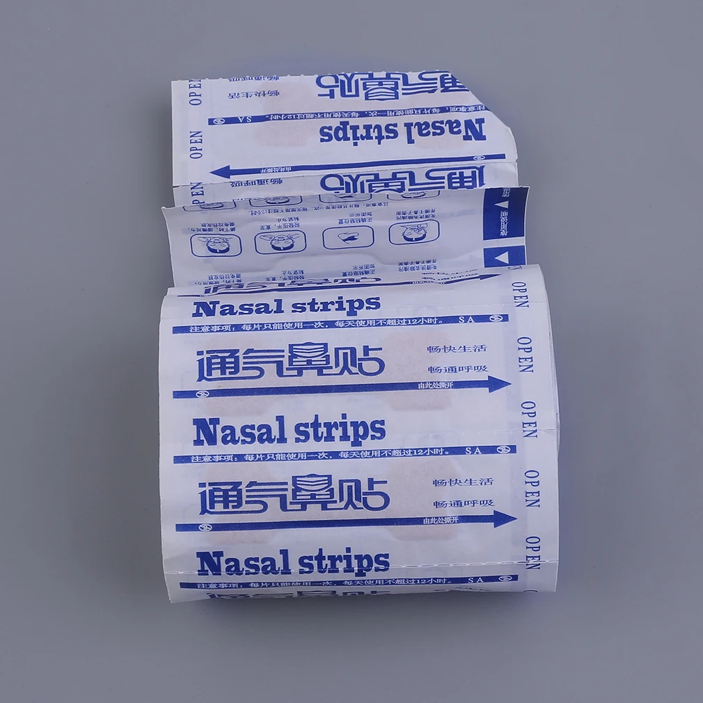 

50pcs/set Great Breathing Nasal Strips Right Way to Stop Snoring Anti Snoring Strips Easier Breathe Sleeping Human Health Care