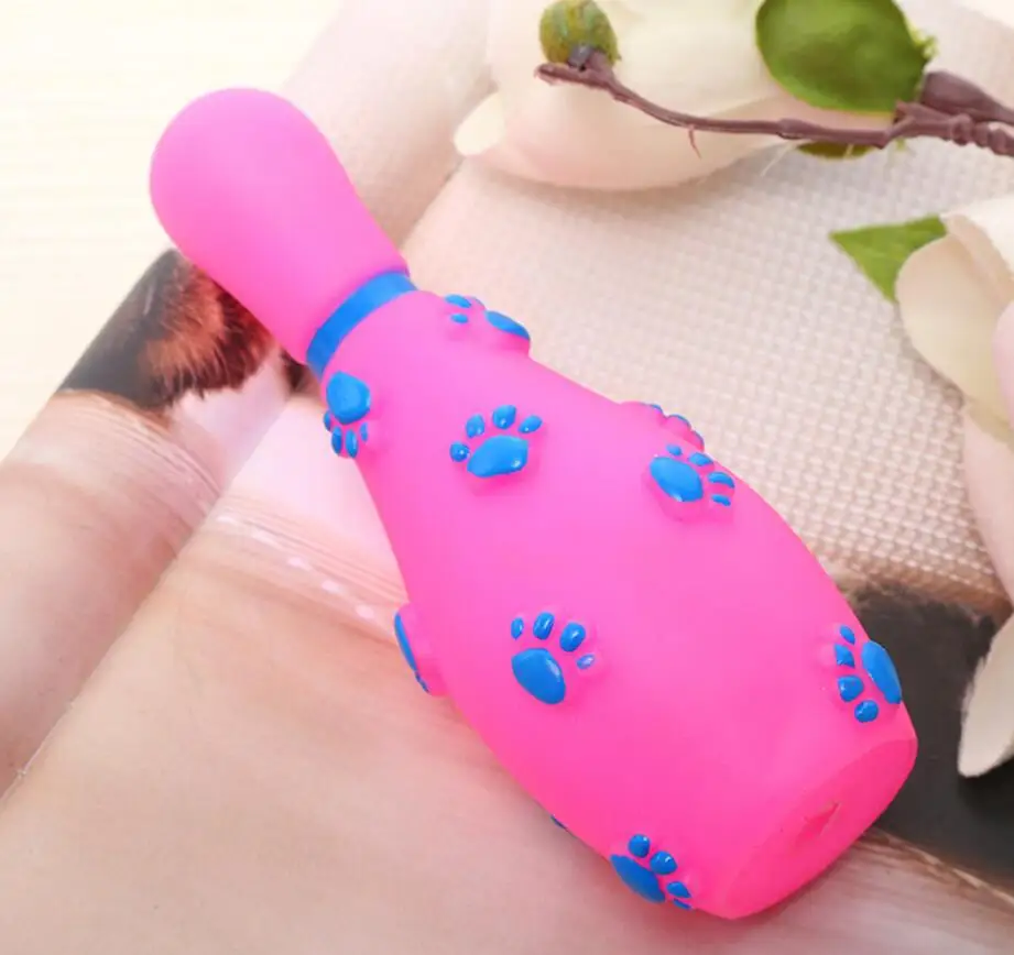 Игрушки для домашних собак, звук, боулинг с рисунком лапы, пищевая игрушка, кошка, собака, натуральные нетоксичные зубы, очищающая игрушка цвет в ассортименте