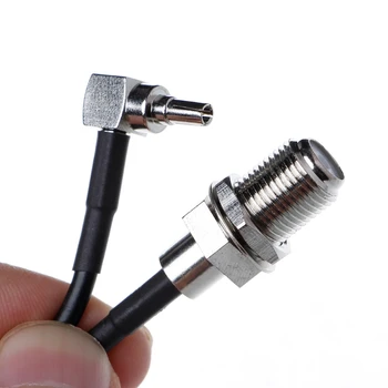

F Female to CRC9 Right Angle Connector RG174 Pigtail Cable 15cm 6\" Adapter