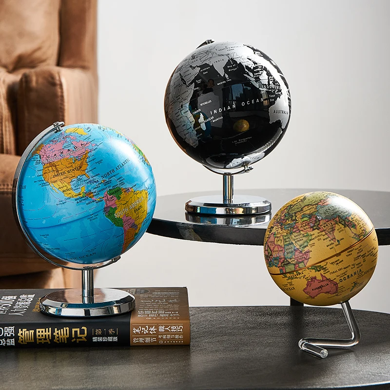 Decoración nórdica de globo, accesorios para el hogar, mapa del mundo, esculturas, decoración para sala de estar, regalos para estudiantes, decoración de escritorio de oficina