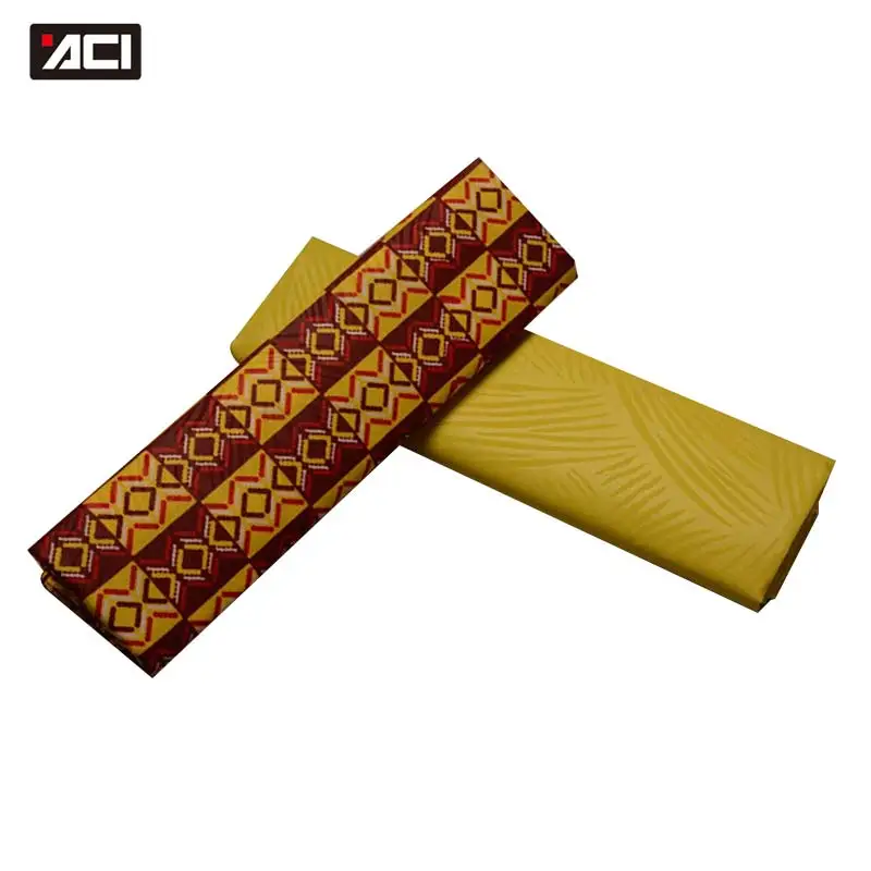 ACI Ghana Kente Ткань 2 ярдов микс простая крашеная африканская ткань Анкара 2 ярдов тиснение узор настоящий воск блок принты ткань