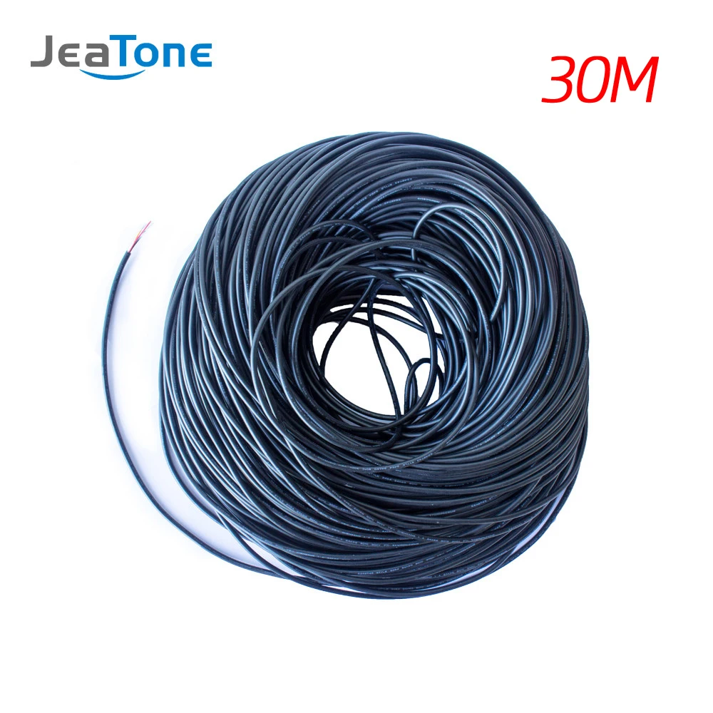 Jeatone 4 контактный Удлиненный кабель подходит для домофона видеодомофона 30
