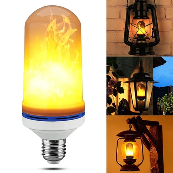 

LED Dynamic flame effect light bulb Multiple mode Creative corn lamp Decorative lights For bar hotel restaurant party E27