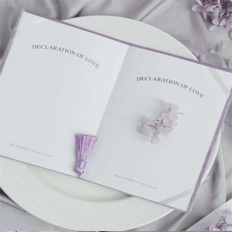 Романтическая свадебная книга с кисточками надписью Ours Vows высококачественные