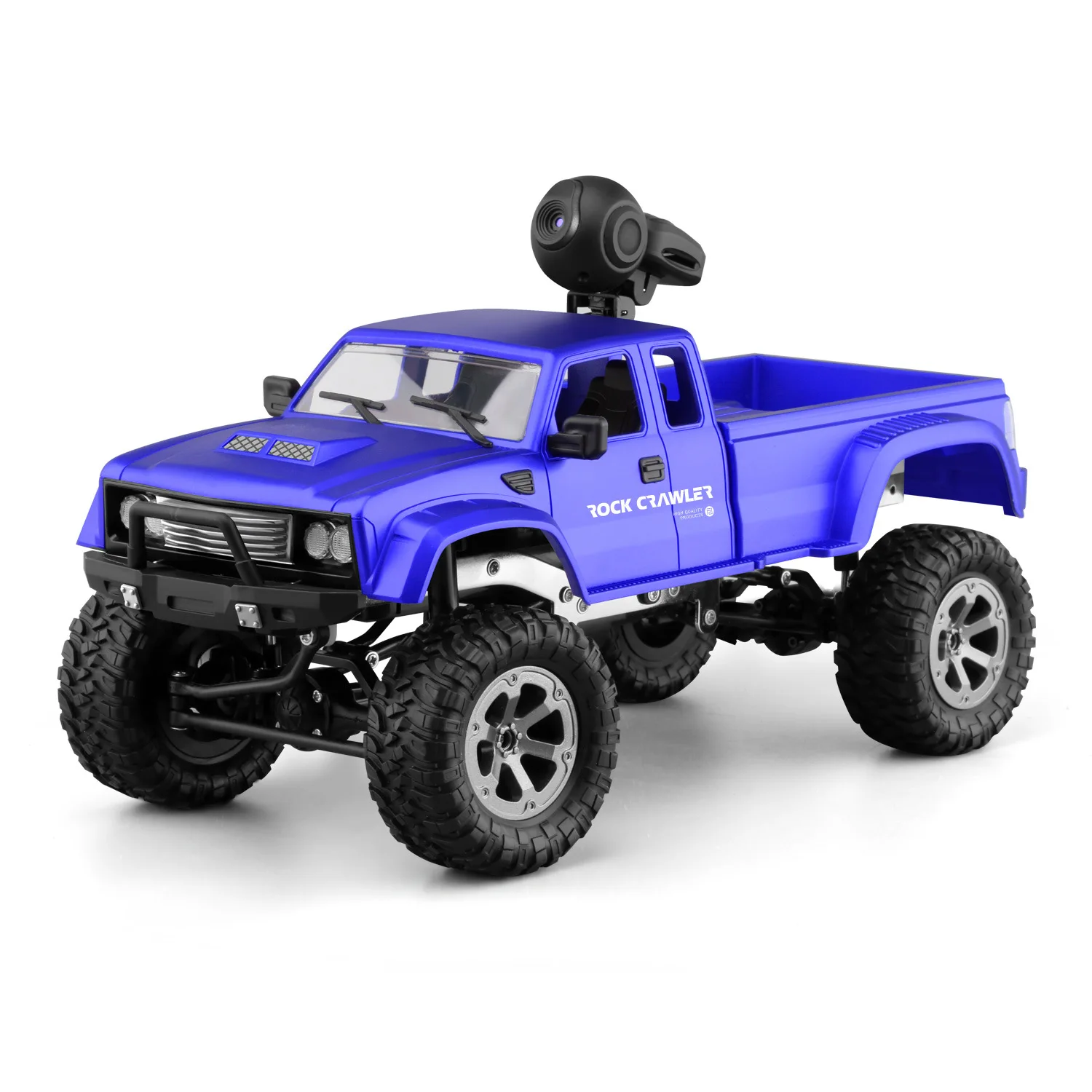 Радиоуправляемый автомобиль 1:16 внедорожный грузовик FY002B 2,4 GHZ 1/16 4WD SUV Pickup Trucks WiFi FPV 0.3MP автомобиль Camion WiFi RTR игрушки для снежного скалолазания - Цвет: A Blue WIFI
