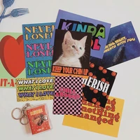 Insかわいいヴィンテージ猫カードdiyスクラップブック携帯電話写真小道具背景壁装飾カード