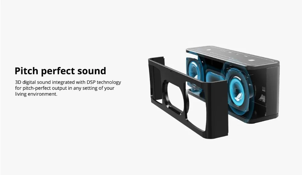 Tronsmart Element Mega SoundPulse™Bluetooth динамик с мощным максимальным выходом 40 Вт 3D цифровым звуком TWS Интуитивно понятное сенсорное управление