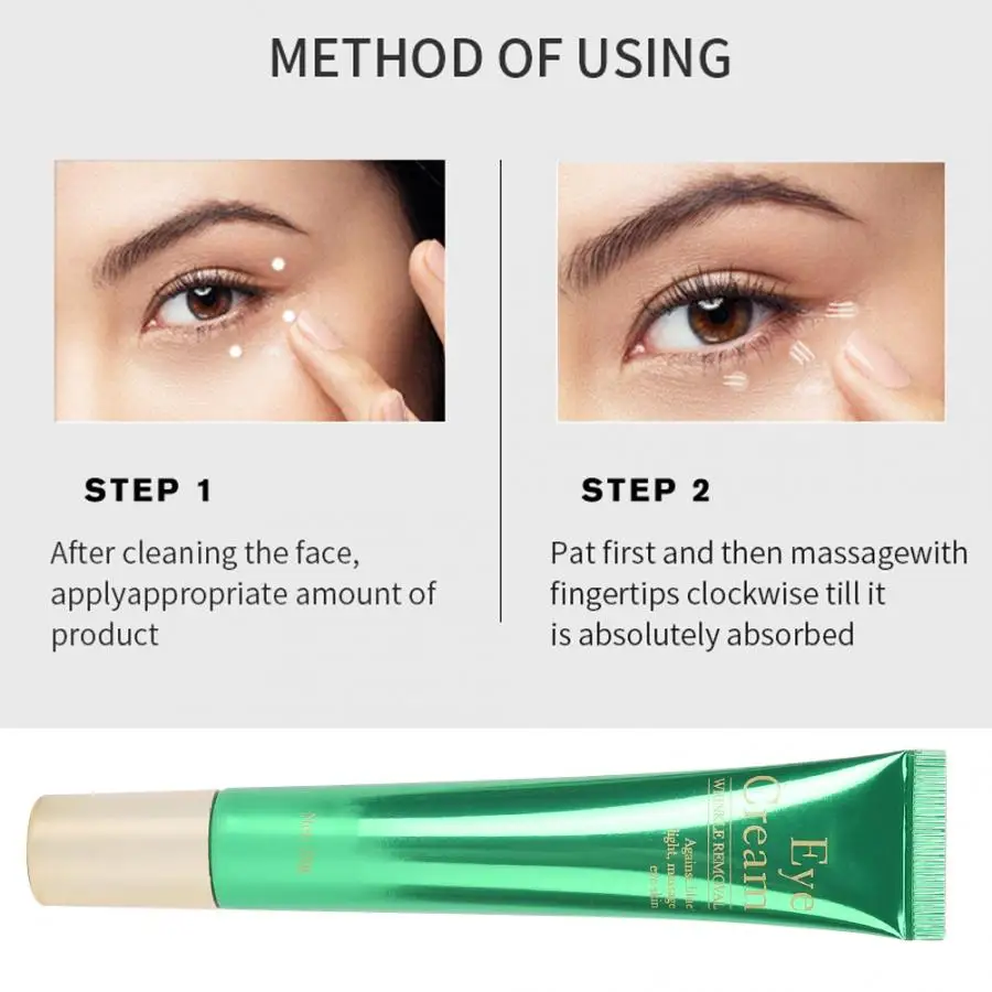 EFERO 20g Wrinkle Removal Eye Cream Eye Care Anti-Puffiness Dark Circles Removal Anti-Aging Moisturizing Eye Cream Eye Care Tool