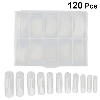 

1 Box Of 120pcs Nail Mold With Scale Nail Extension Mold Nail Art UV Gel Crystal Extended Nail Mold Piece For Align Position
