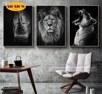 

Black And White 5d Diy Diamond Painting Animals Lions Tiger Hippo Full Square Drill Diamond Embroidery Craft Decor Living Room