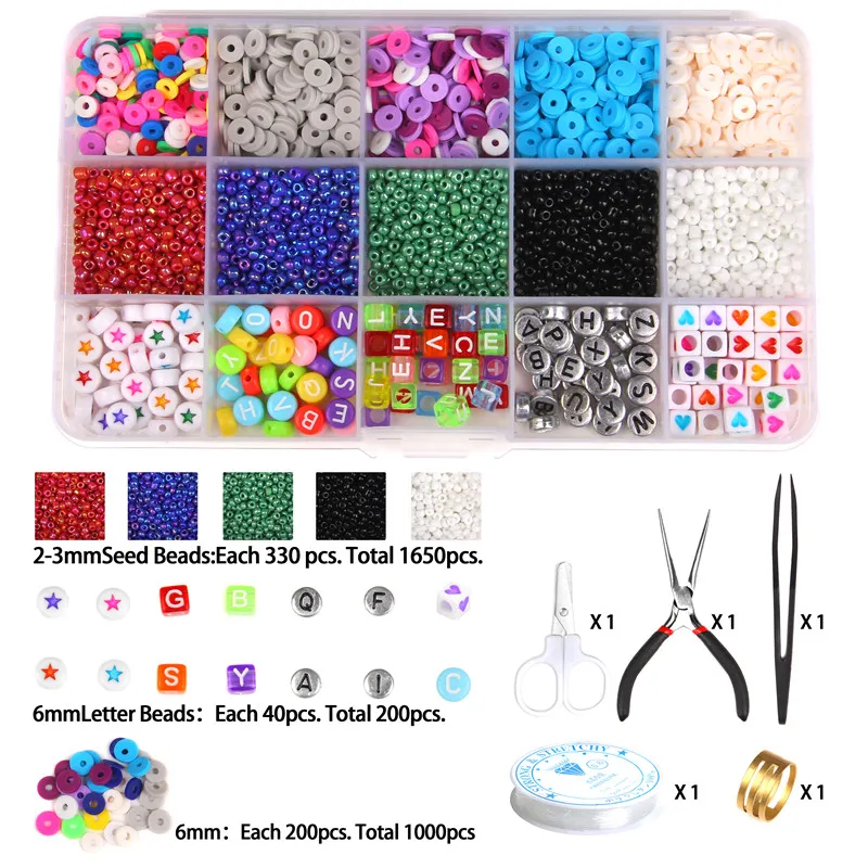 Achetez en gros Coloré Polymer Argile Perles Kit Perles Pour Bijoux  Fabrication Bracelets Collier Boucles D'oreilles Diy Chine et Kit De  Fabrication De Bijoux Bricolage à 6.98 USD