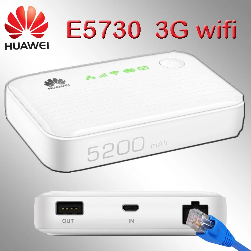 Разблокированный huawei e5730 3g Wi Fi роутер внешний аккумулятор Роутер со слотом для sim