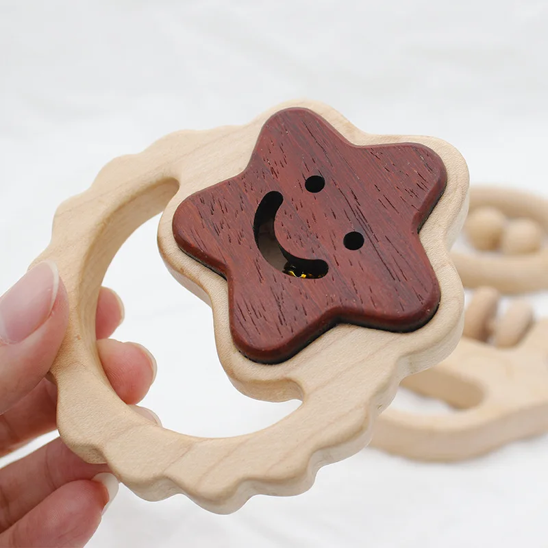 Organic Baby Teething Product Beech Wooden Rattle Teether DIY Wood Teether Pendent Eco-Friendly Safe Baby Teething Chew Toys Organic Baby Teething Product Beech Wooden Rattle Teether DIY Wood Teether Pendent Eco-Friendly Safe Baby Teething Chew Toys