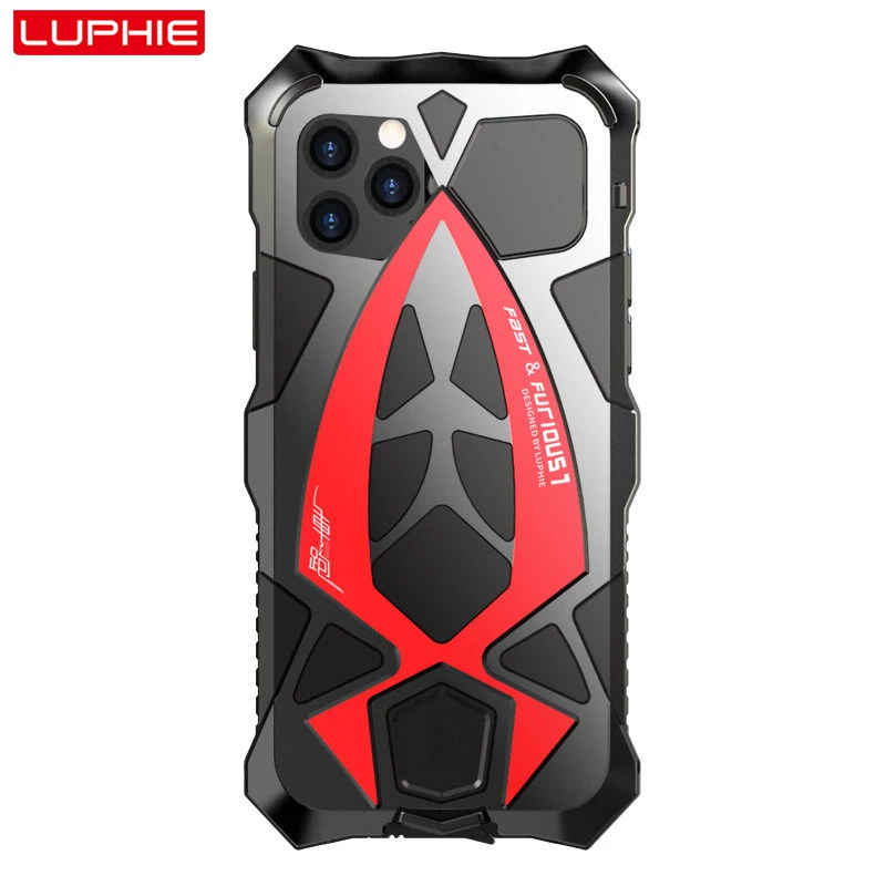 Роскошный спортивный чехол LUPHIE для iPhone 11 Pro Max, противоударный защитный Алюминиевый Чехол для iPhone X XS Max XR, силиконовый чехол