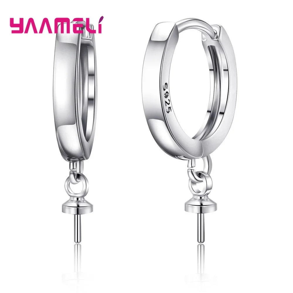 

Fine Jewelry Findings Circle Loop Earring Making Accessories Compements Solid 925 Sterling Silver S925 Stamped Ear Ornament