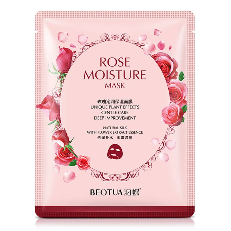 Rose 01 Растительная маска для лица, глубокое увлажнение, контроль жирности, увлажняющая маска, отбеливающая, против старения, обернутая, средство для ухода за кожей лица - Цвет: Rose 01