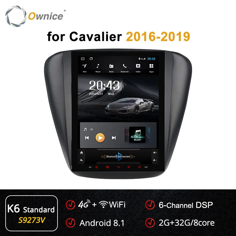 Owice HDMI Tesla стиль вертикальный экран DSP 4G PX6 k3 k6 Стерео gps Navi для Chevrolet кавалер- 8 ядерный Android 9,0 - Цвет: S9273 K6-Standard