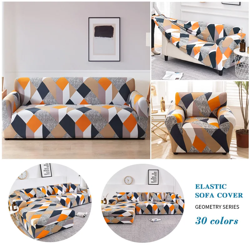 Coolazy Stretch Plaid Sofa Slipcover Elastic Sofa Covers for Living Room funda sofa Chair Couch Cover Home Decor 1/2/3/4-seater 5