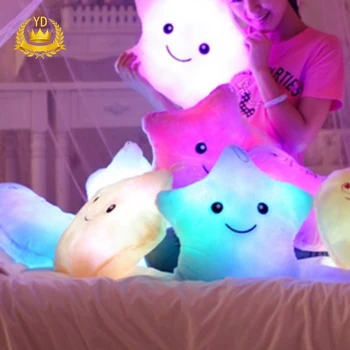 

Colorful LED Lights Star Shape Pillow Colorful Lighting Decorative Cushion