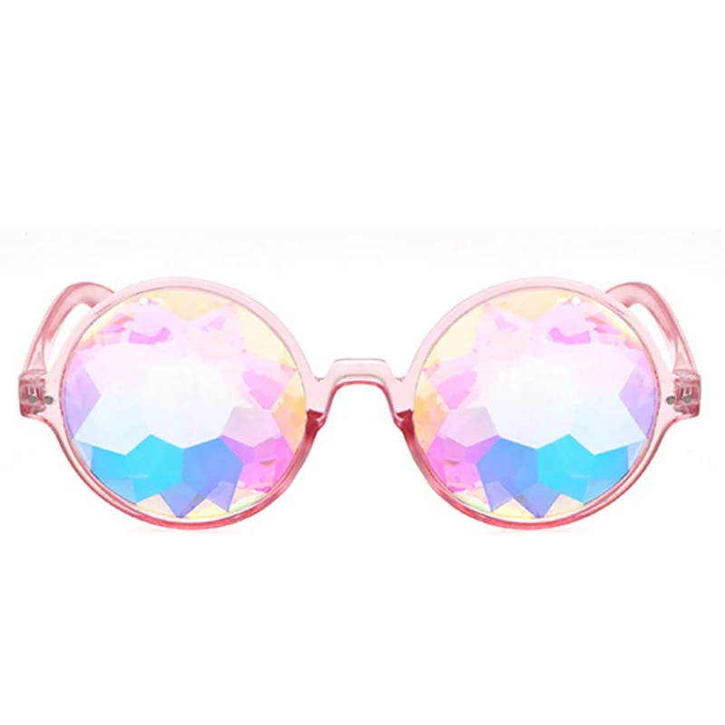 Калейдоскоп очки Rave праздничные вечерние солнцезащитные очки Diffracted Lens-розовый