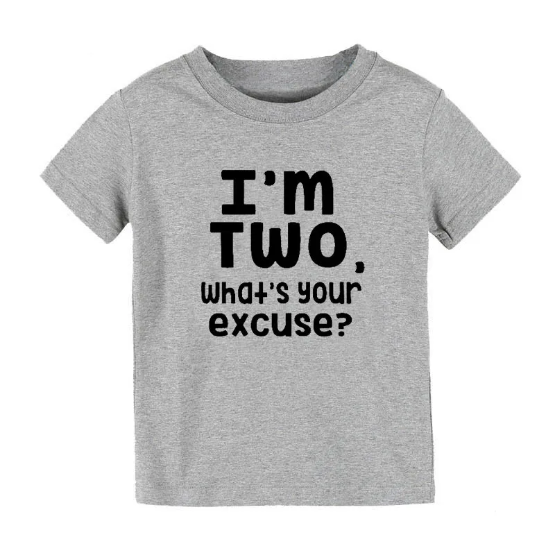 Новая футболка для мальчиков и девочек с надписью «I Am Two What Is Your Expression» летние детские футболки детская футболка унисекс детская одежда для дня рождения