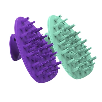 

2 Pcs Hair Scalp Massager Shampoo Brush Silicon Soft Comb for Men Women Kids Pet