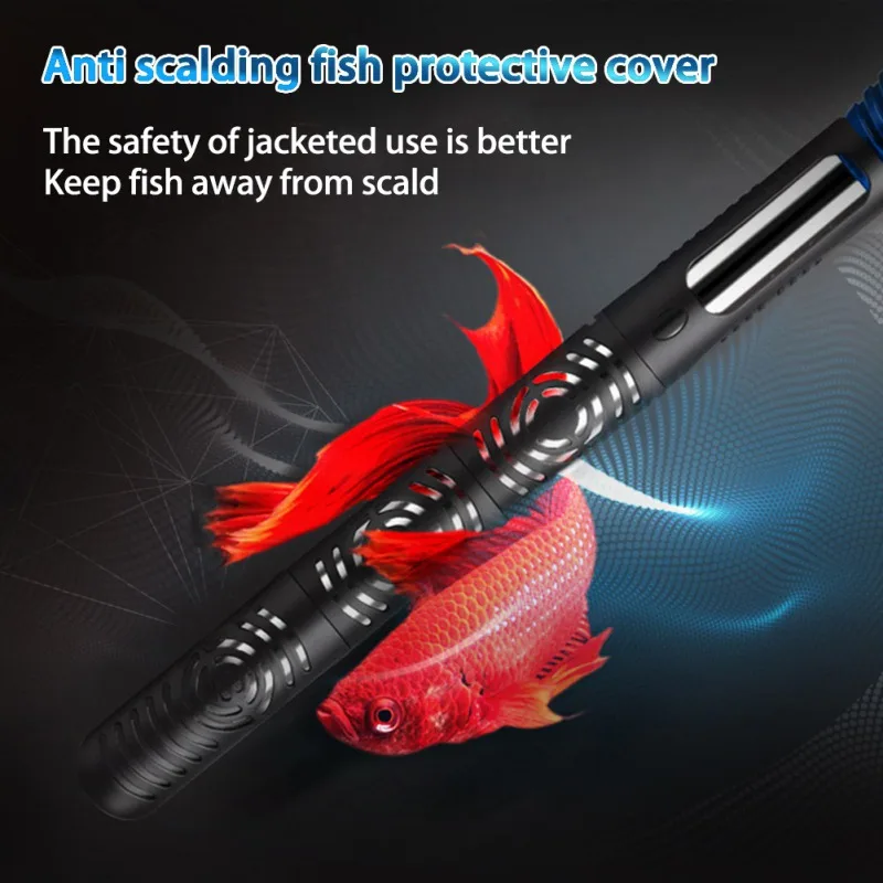 Newest 50W/100W/200W/300W/500W Stainless Steel Adjustable Aquarium Heater Submersible Thermostat Heating Rod 220-240V Fish Tank