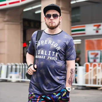 

Men's t-shirt quick-drying sweat-absorbent spring and summer clothing source plus size fat clothes wholesale