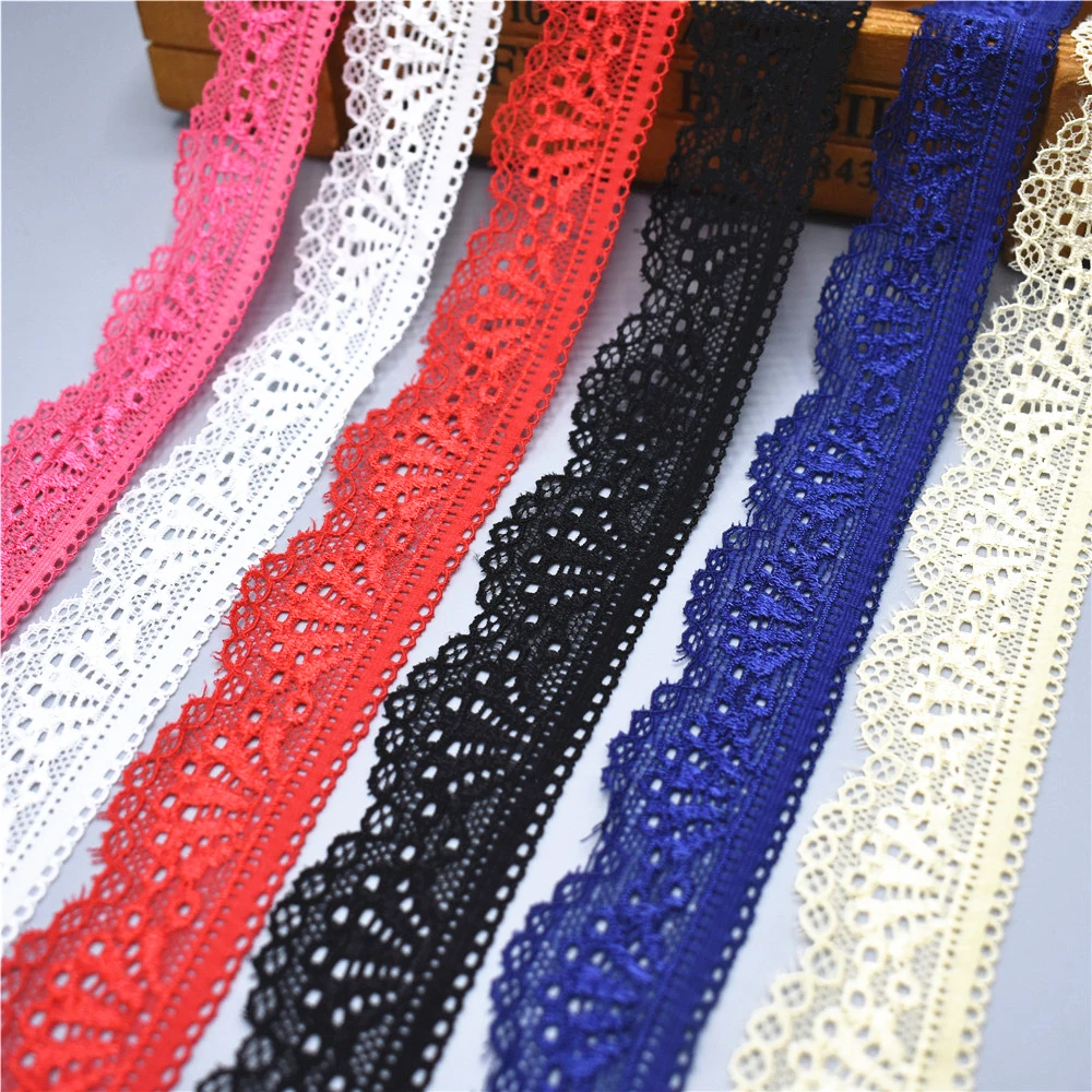 Elastic lace ribbon Tape 30mm wide Trims stretch lace trim Embroidered Net Cord Sewing costume african fabric