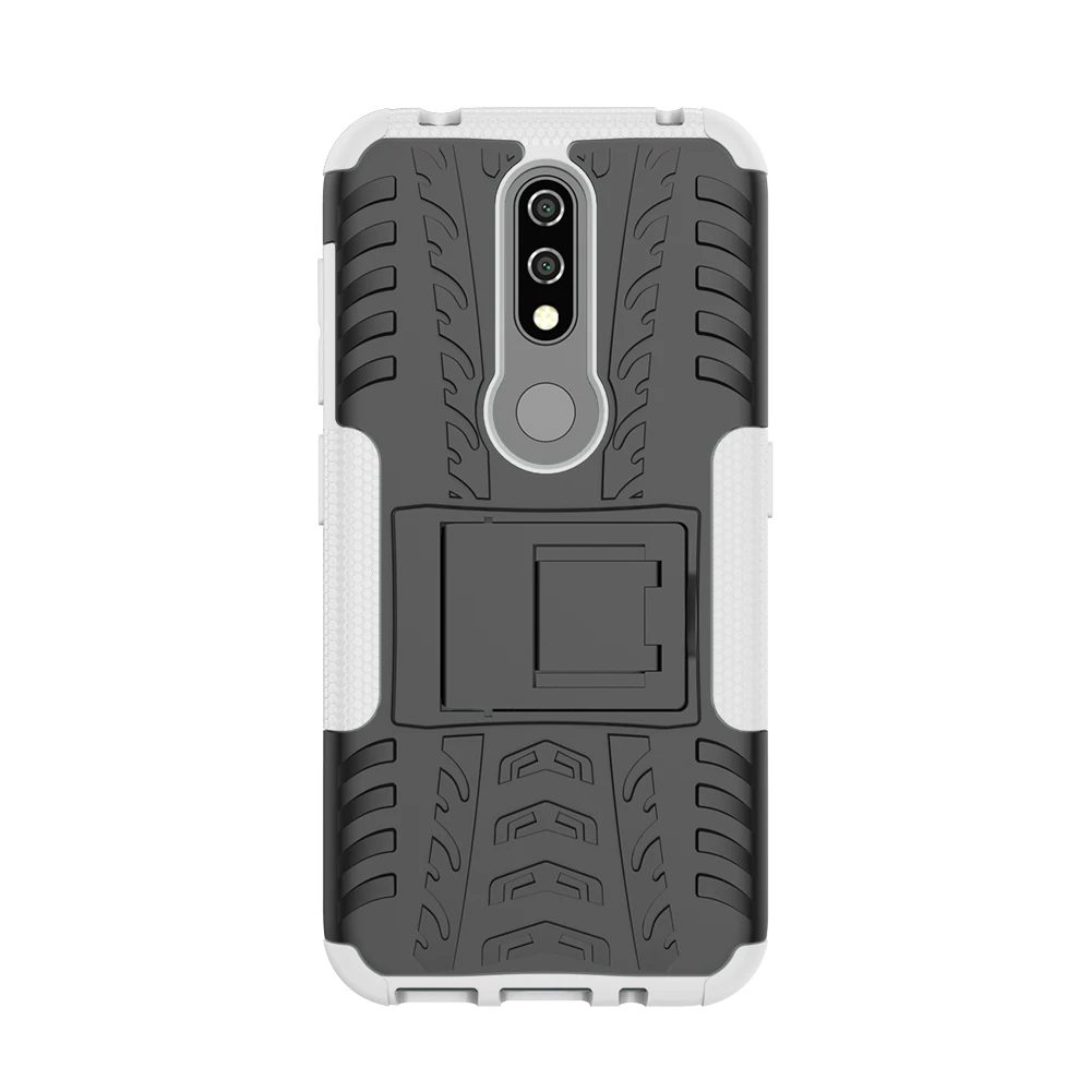 Для Nokia 4,2/3,2 чехол для телефона задний Чехол с двойным слоем ТПУ+ PC Гибридный чехол противоударный защитный чехол с подставкой