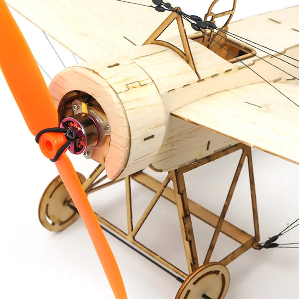 K8 Micro Balsawood самолет комплект Fokker-E модель самолета 378 мм размах крыльев электрический пульт дистанционного управления аэроплан для внутреннего парка Fly