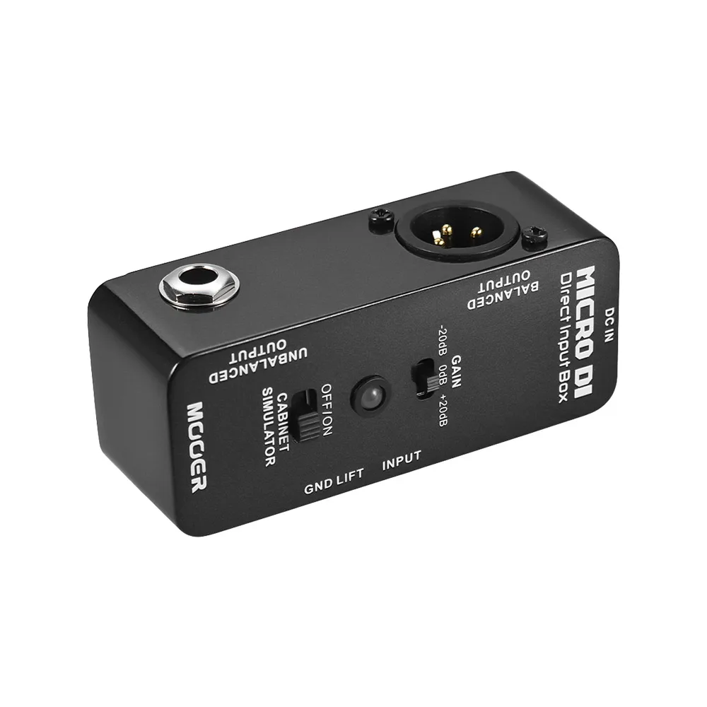

New MOOER MICRO DI Cabinet Simulator Guitar Effects Pedal DI Box Pedal Low Distortion Excellent Noise Level Guitar Accessories